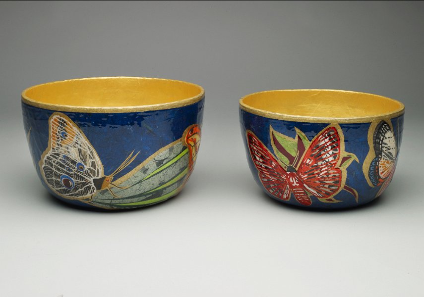 Two Lepidoptera Bowls